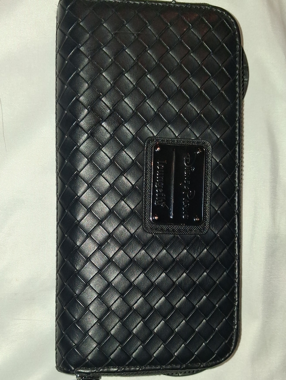 Loungefly Black Woven Disney Parks Zip Wallet